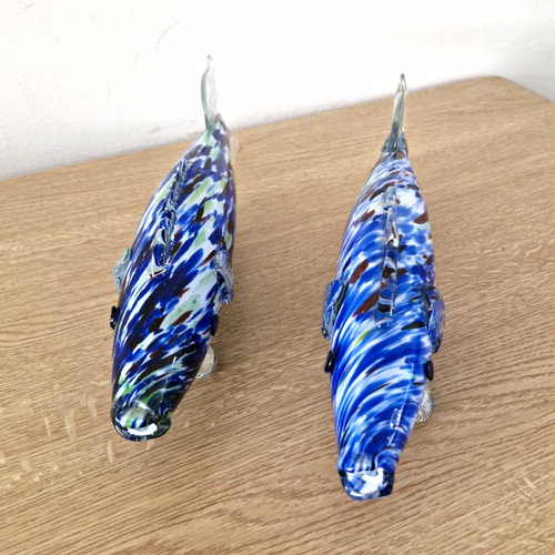 Pair murano glass fish - pair, of