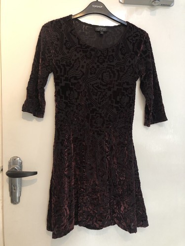 Topshop burgundy devore - topshop,
