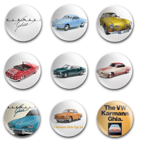 25mm button badges x9 - badges,