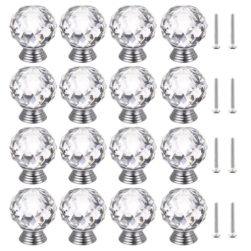 Large crystal door knobs - crystal,
