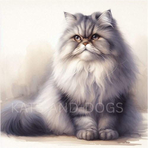 Persian cat painting - persian,