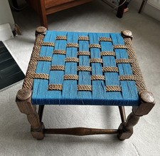 Mid Century Woven Stool