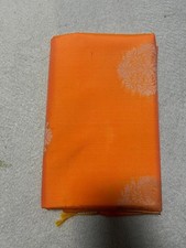 NEON ORANGE  soft silk saree
