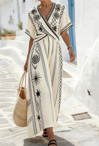 Vintage striped printed greek - striped,
