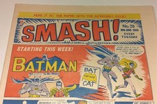 SMASH! no.20 Odhams UK 1966 1st BATMAN + INCREDIBLE HULK no.4 superb HIGH GRADE