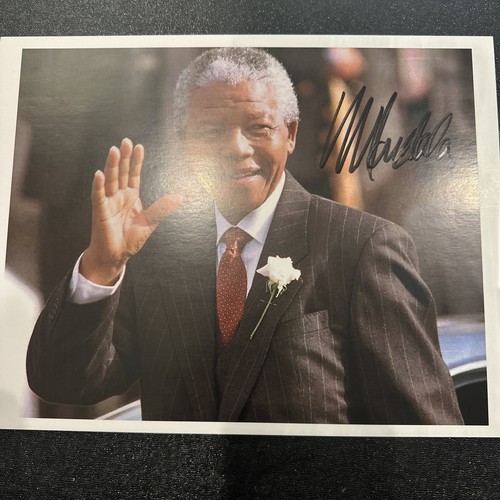 Nelson mandela signed - signed, 8