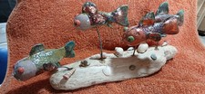 Raku Fired Ceramic Swimming