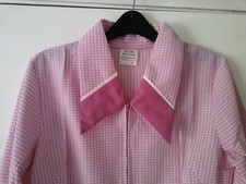 Ladies Vintage Nylon Overall zip up/long sleeve Pinny size W, unworn VGC overall