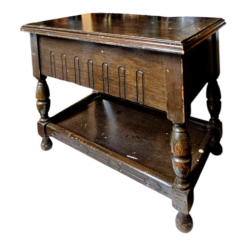 Antique oak sewing - sewing, cabinet