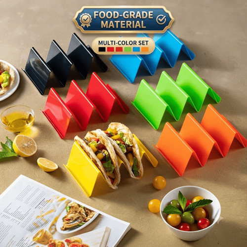 Stainless steel taco - taco, holder