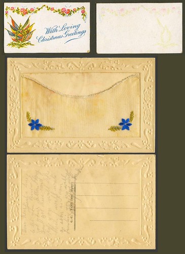 Ww1 silk embroidered old - ww1,