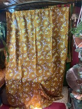 Vintage 1960s 1970s Yellow  Curtain
