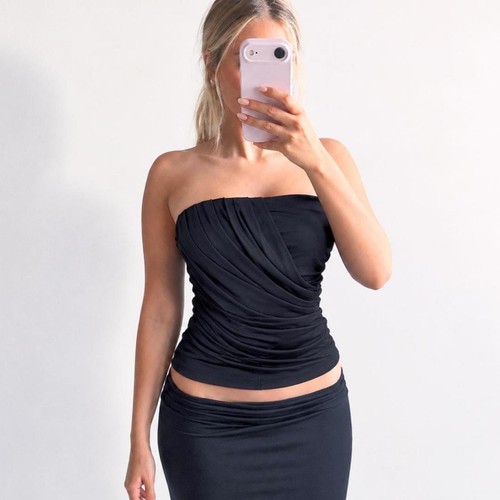 Vintage black strapless