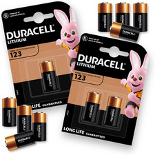 DURACELL CR123 Batteries 3V High Power Lithium Photo DL123A 123 Long Expiry