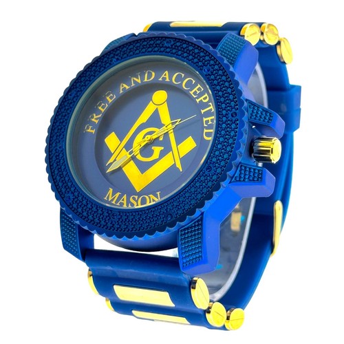 Masonic mens watch blue - masonic,