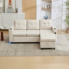 L-Shaped Sofa Bed 3 Seater