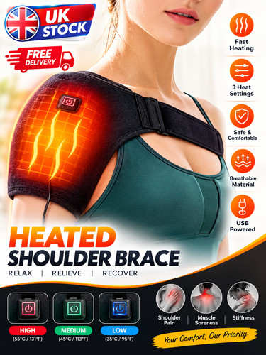 Heated shoulder massager wrap - heated,