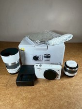 Nikon 1 J2  Nikkor Digital Camera with 10-30 lens & long 30-110 lens - white