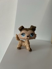 Littlest Pet Shop LPs #893 Tan Collie Dog Figure with Teardrop Eyes Authentic