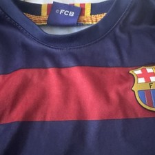 Barcelona FC Home Shirt Kids Number 10 & Messi On Back of Shirt Age 6 -8