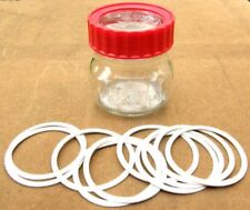 New Rubber Seals For Ravenhead Kilner Jars with Red-Orange Plastic Rings