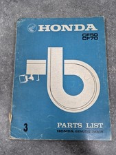 Genuine Honda CF50 CF70 parts list catalogue 3rd edition 1973