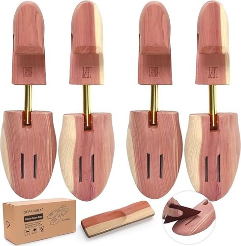 Cedar shoe trees with single - trees,