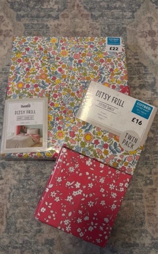 Dunelm ditsy frill duvet cover - dunelm,