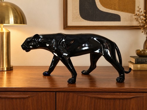 Large glossy black panther - large,