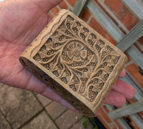 Vintage carved soap stone - carved,