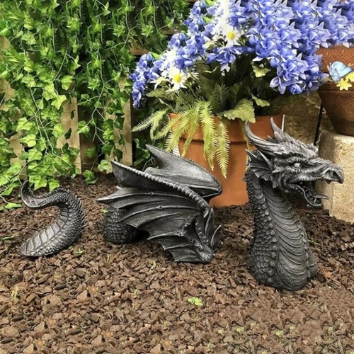 Resin dragon lawn - lawn, sculpture