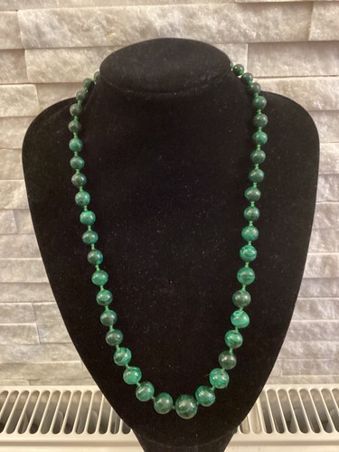 Vintage malachite bead - malachite,