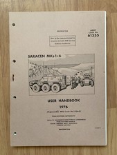 SARACEN MKs 1 TO 6 INC USER HANDBOOK, 61335 1976 ALVIS