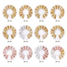 3D Gold Silver Nail Charms