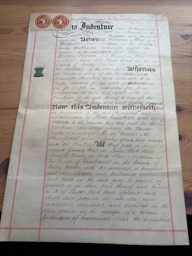 1901 indenture william - b/w,