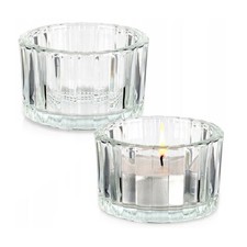 Set of 2 Ribbed Tea Light