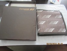 AIR FRANCE CONCORDE AIRPLANE BROWN FABRIC LEATHER WALLET NIB NEW IN BOX BILLFOLD