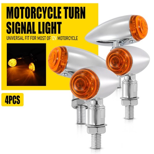 Amber chrome bullet front - bullet,