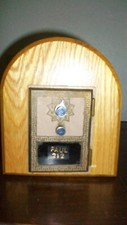 Oak wood bank with an old
