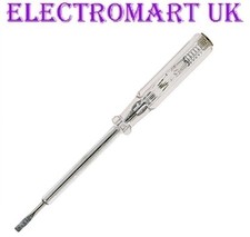 LARGE 190MM NEON MAINS ELECTRICAL TEST TESTER SCREWDRIVER LIVE CABLE WIRE