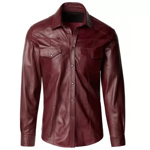 Men real lamb leather - real,