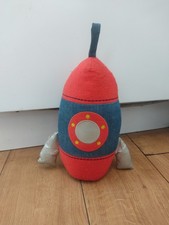 Plush Space Rocket Door Weight Cute Room Decor For Kids Or Man Cave