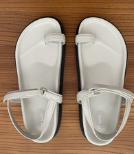 St. Agni Bone Leather Toe Loop Sandals 40 / 7 New Without Box