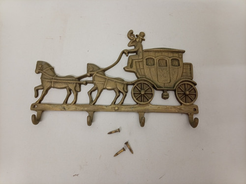 Vintage solid brass - key, hook