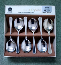 Arthur Price EPNS A1 Nickel Silver Plated Fruit Spoons Set of 6 Boxed