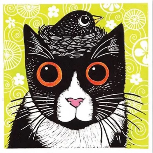 Cat nest art blank - &,