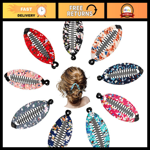 9pcs boho floral banana hair - 9pcs,