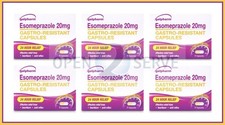 6x Galpharm Esomeprazole Gastro-Resistant 20mg Heartburn Acid Reflux- 7 Capsules