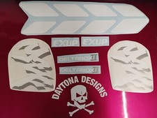 CUSTOM R1 1998 FAIRING TANK SEAT NOSE BELLY GRAPHIC STICKER SET WHITE & SILVER