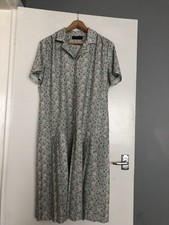 Vintage Debenhams Floral Tea Day Dress Peasant Festival Size 14 